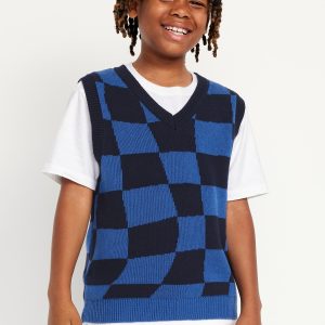 Sweater-Knit Vest for Boys