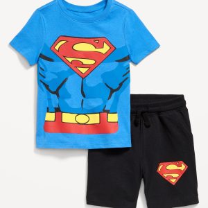 DC Comicsâ„¢ Superman Graphic T-Shirt and Shorts Set for Toddler Boys