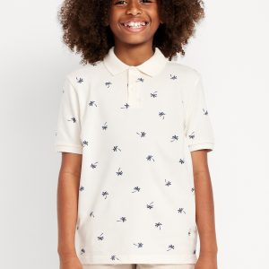 Printed Pique Polo Shirt for Boys