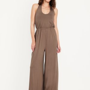 Waist-Defined Halter Jumpsuit