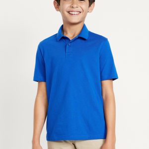 School Uniform Jersey Polo Shirt for Boys