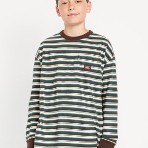 Oversized Long-Sleeve Pocket T-Shirt for Boys