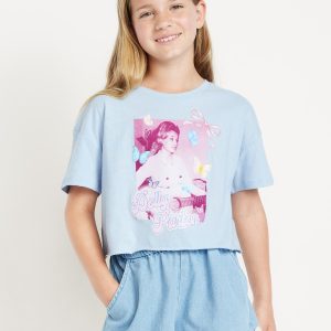 Dolly Partonâ„¢ Oversized Cropped Graphic T-Shirt for Girls
