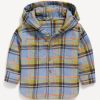 Plaid Hooded Shacket for Baby