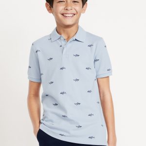 Printed Pique Polo Shirt for Boys