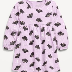Printed Long-Sleeve Dress for Toddler Girls