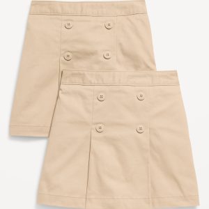 School Uniform Pleated Skort 2-Pack for Girls