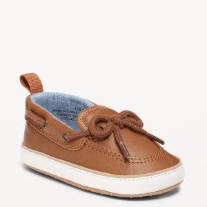 Faux-Leather Boat Shoes for Baby