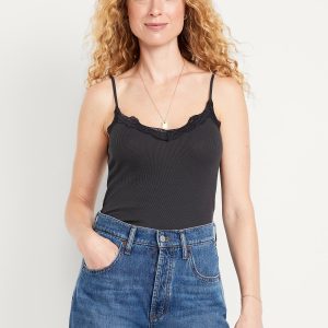 Lace-Trim Cami Tank Top