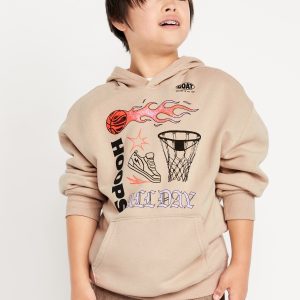 Favorite Fleece Oversized Graphic Fleece Pullover Hoodie for Boys