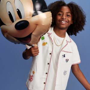 Old Navy x Disney© Linen-Blend Embroidered Pocket Shirt for Boys