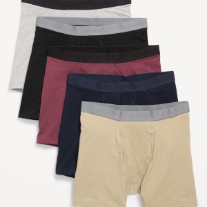 5-Pack Soft-Washed Boxer Briefs -- 6.25-inch inseam