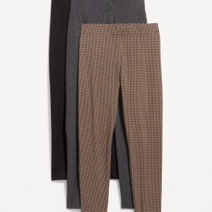 High-Waisted Fashion Layering Leggings 3-Pack