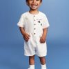 Old Navy x Disney© Embroidered Linen-Blend One-Piece Romper for Baby