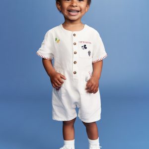 Old Navy x Disney© Embroidered Linen-Blend One-Piece Romper for Baby