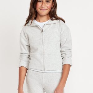 CozePlush 2-Way-Zip Hoodie for Girls