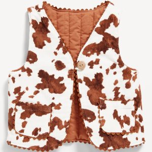 Printed Corduroy Vest for Baby