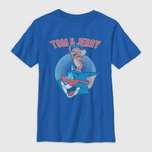 Tom Jerry Patriotic T And J Gender-Neutral Graphic T-Shirt for Kids
