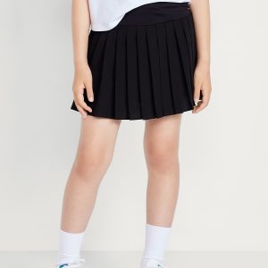 High-Waisted Pleated Performance Skort for Girls