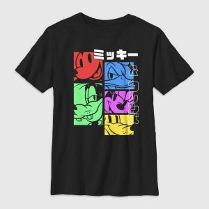 Mickey Classic Pop Katakana Gender-Neutral Graphic T-Shirt for Kids