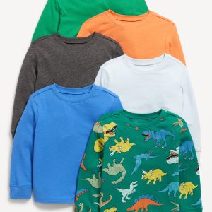 Long-Sleeve T-Shirt 6-Pack for Toddler Boys
