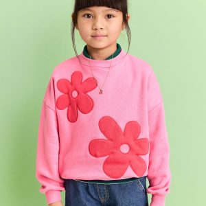Oversized Graphic Tunic Sweatshirt for Girls