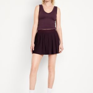 Extra High-Waisted Micro-Pleated Performance Skort