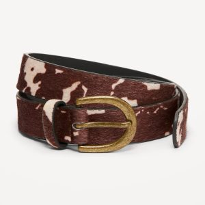 Faux-Haircalf Belt for Women