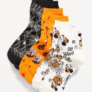 Disney© 3-Pack Novelty Quarter Crew Socks for Women