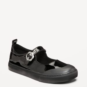 Shiny Faux-Leather Mary-Jane Sneaker for Girls
