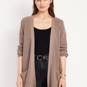 Longline Open-Front Sweater