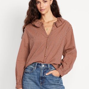 Button-Down Ruffle Shirt