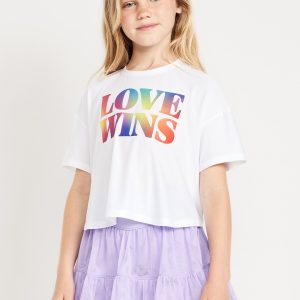 CloudMotion Cropped Performance T-Shirt for Girls