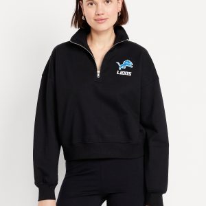 NFL© Detroit Lions Oversized Half-Zip Sweatshirt