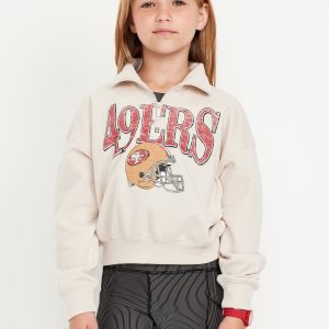 NFL™ San Francisco 49ers™ Oversized Quarter-Zip Sweatshirt for Girls