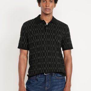 Short-Sleeve Sweater-Knit Polo