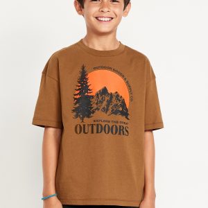 Oversized Short-Sleeve Graphic T-Shirt for Boys