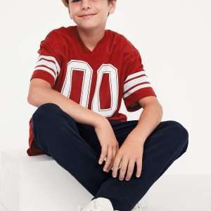 Oversized Boxy Mesh Graphic T-Shirt for Boys