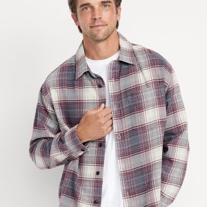 Cropped Plaid Flannel Shirt