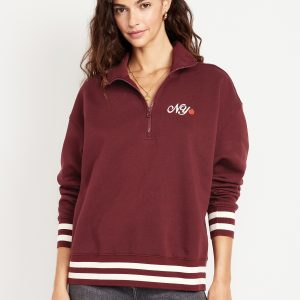 SoComfy Oversized Half-Zip Sweatshirt