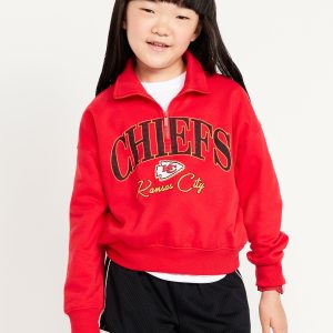 NFL™ Kansas City Chiefs™ Oversized Quarter-Zip Sweatshirt for Girls