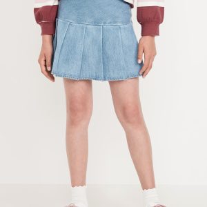 Pleated Jean Skirt for Girls