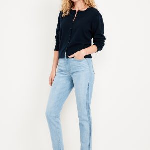 High-Waisted OG Straight Cut-Off Ankle Jeans