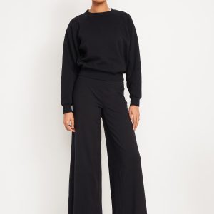 Mid-Rise Jersey Super Wide-Leg Leggings