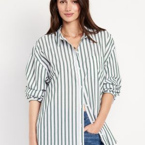 Oversized Button-Down Boyfriend Shirt
