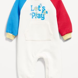 Long-Sleeve Fleece One-Piece Jumpsuit for Baby