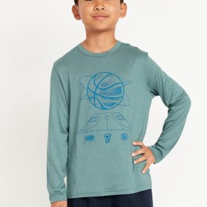 CloudMotion Long-Sleeve Graphic Performance T-Shirt for Boys