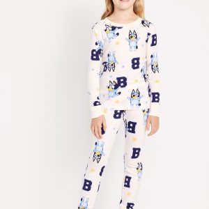 Blueyâ„¢ Gender-Neutral Snug-Fit Graphic Pajama Set for Kids