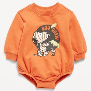 Peanutsâ„¢ Snoopy Long-Sleeve Fleece One-Piece Romper for Baby