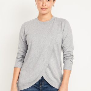 Maternity SoComfy Crossover Nursing Tunic Sweatshirt
